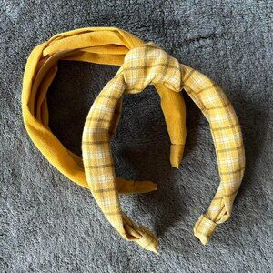2 Knotted Yellow Headbands